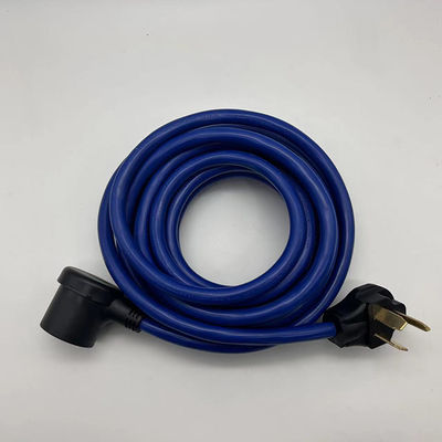 Blauwe zware 110V Nema 3 Pin 10-50P Plug STJW 3/14 3/12 3/10 AWG 10-50R verlengsnoer voor huishoudelijk apparaat voor buitengebruik