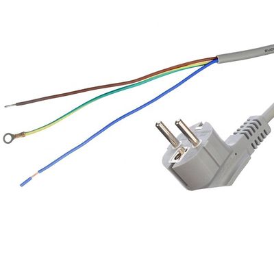 16A Plug VDE H05vv-f 3g1.0mm2 Draad gestript met open eind aangepast AC Computer Power Euro Cord Best welkom Mode