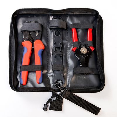 Solar System Tool Fit Cable Square Range 2.5MM2/4MM2/6MM2 PV Cable Stripping and Crimping Tool Kits voor PV004 Connectors