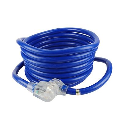 Outdoor Yard Party 125V 15a NEMA 6-50P/R ZWARE DIERE 1/3/5/6/20ft 50m Verlichte eindblauw Multi RV-kabelverlengiekabel