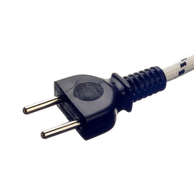 2 Pin Prong Eu kabel stroomtoevoer kabel voor elektrische stoom ijzer VDE/SNI/KC 2 Ronde pin plug en gesloten einde krimp terminal