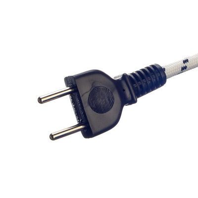 2 Pin Prong Eu kabel stroomtoevoer kabel voor elektrische stoom ijzer VDE/SNI/KC 2 Ronde pin plug en gesloten einde krimp terminal