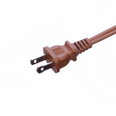 18AWG ETL Pararell draad AC-stroomkabel met schakelaar en stopcontact verlengkabel Bruin ETL Standard PVC Jacket USA 2 Prong