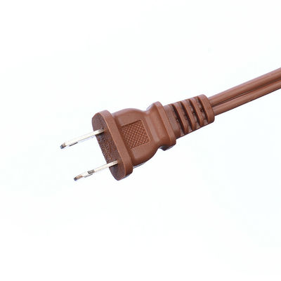 18AWG ETL Pararell draad AC-stroomkabel met schakelaar en stopcontact verlengkabel Bruin ETL Standard PVC Jacket USA 2 Prong