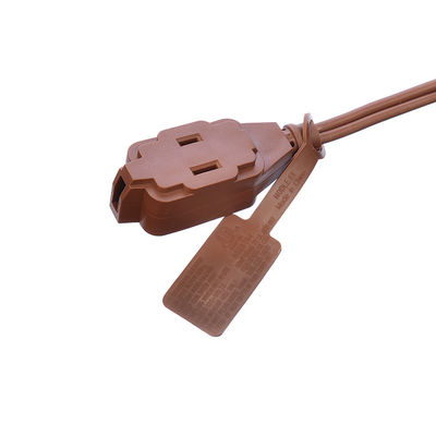 18AWG ETL Pararell draad AC-stroomkabel met schakelaar en stopcontact verlengkabel Bruin ETL Standard PVC Jacket USA 2 Prong