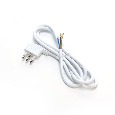 IMQ Standard 3 Pin Angled 16A Italië Witte stroomkabels H05VV-F 3x0.75MM2 met gesloten eind krimpterminal van Trusted