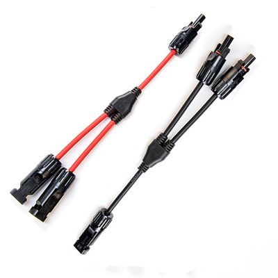 Klasse 5 Flexible Tined Copper Wire Solar Connection Cable PV004 Connector Y Divider 2 tot 1 H1Z2Z2-K DC 1500V 1X4mm
