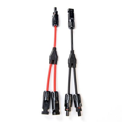 Solar Cable PV Draadverlenging met Solar Connector PV004 Y Divider Zwart en Rood Paar H1Z2Z2-K DC 1500V 1X4mm XLPO Isolatie