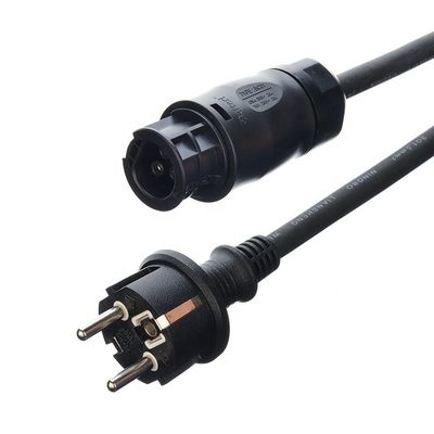 16A/250V Stroom/spanning H07RN-F 3X1.5MM2 Rubber Cable Schuko Plug IP44 tot BC05 Connector voor Single Microinverter