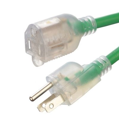 American AC Power Extension Cord 3pin America Extension Socket Wire 120V 60Hz Groene tuinlengte 6FT/8FT/10FT/12FT/25FT