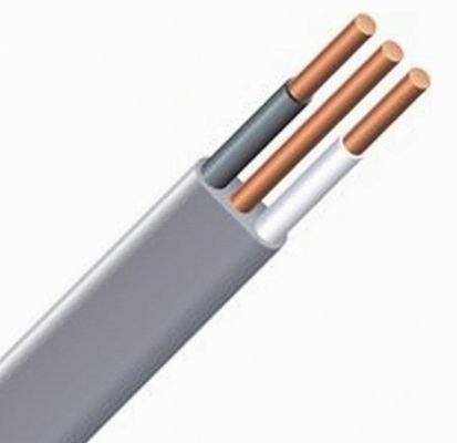 100 m rol van 2,5 mm koperen geleider elektrische kabel draad met 1,5 mm aardkabel in grijs Twin Flat kabel BS6004 standaard