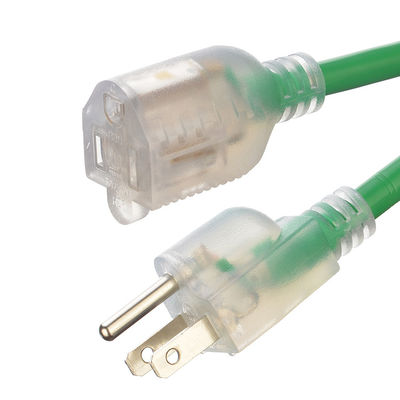 16 Gauge Extension Cord ETL 3 Pin Heavy Duty Electrical Extension Cord 100m voor buiten 220V stroomkabel US Lengte 10FT