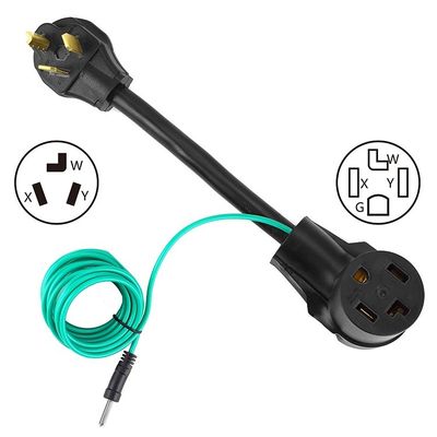 1 stopcontact 1FT NEMA 10-30P tot 14-30R Droger Adapter 30A 250V SJTW 10AWG 3C 3 Prong tot 4 Prong Droger Plug Adapter Met Ground Draad