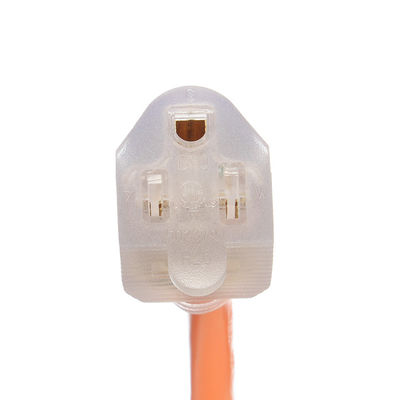 Buitenverlengkabel met verlicht einde ETL-standaard 3 pin zwaargewicht 125V 7A stroomkabel 6ft PVC jas materiaal