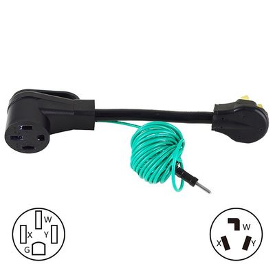 1FT Nema 10-30P Man tot 14-50R Vrouwelijke droger adapter kabel 50 ampere STW 10-AWG Outlet Plug Power kabel met aarddraad Blauw