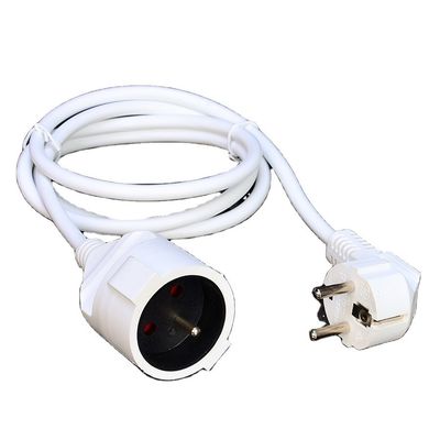 Witte waterdichte 3-prong H05VV-F/H05RR-F/H05RN-F 3x1.5MM2 verlengkabel VDE goedgekeurd perfect voor consumentenelektronica