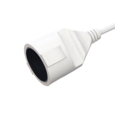 Witte waterdichte 3-prong H05VV-F/H05RR-F/H05RN-F 3x1.5MM2 verlengkabel VDE goedgekeurd perfect voor consumentenelektronica