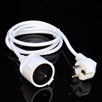 Witte waterdichte 3-prong H05VV-F/H05RR-F/H05RN-F 3x1.5MM2 verlengkabel VDE goedgekeurd perfect voor consumentenelektronica