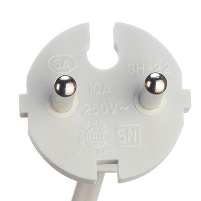 Top Rated SNI Standard 10A 2 Pin Prong H05vvh2 f 2x0.75mm2 AC stroomkabel voor uw huishoudelijke keukenapparatuur