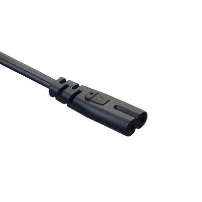Zuurstofvrije koperen geleider met een ontblote band Europese standaard 2pins Eu-plug stroomkabel Zwarte stekker voor huishoudelijke apparaten