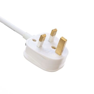 PVC jas materiaal open einde herdraaibaar 3 prongs wisselstroomkabel voor laptops uitbreidingslood UK aanpasbaar 1.5M lengte