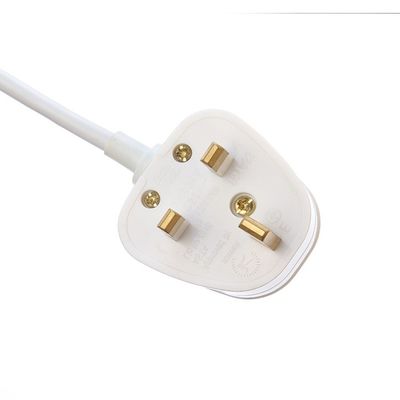 PVC jas materiaal open einde herdraaibaar 3 prongs wisselstroomkabel voor laptops uitbreidingslood UK aanpasbaar 1.5M lengte