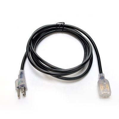 16/3 Indoor Outdoor Waterproof 3 Prong Flexblie SJTW Heavy Duty Electric Custom Extension Cord met en US Plug Standard