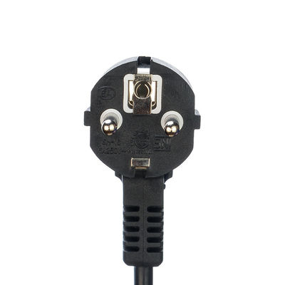 Elektrische stekker Zwarte Kema-keur kabel H05vv-f 3 prong verlengsnoer voor reiskoker met open einde op maat gemaakte oplossing