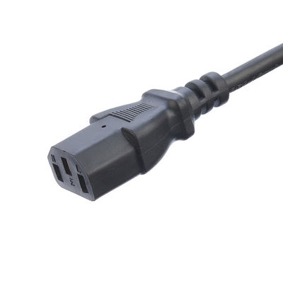 Commerciële 3 Pin 16A Plug C5 Clover Connector Zwart Italia Standaard Verlengsnoer Leads IMQ Power Cord H05vv-f 3g 0.75mm2