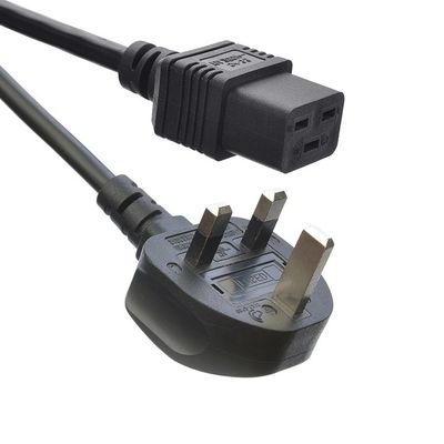 Network SDK UK BS Standard C5 C19 Connector 3 Pin Line Lead Strip Draadstroomkabel 3 Prong Ac kabel Voeding IEC kabel Zwart