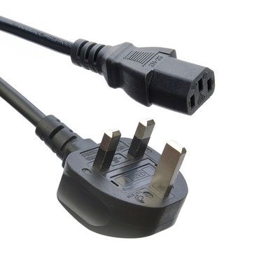 Network SDK UK BS Standard C5 C19 Connector 3 Pin Line Lead Strip Draadstroomkabel 3 Prong Ac kabel Voeding IEC kabel Zwart