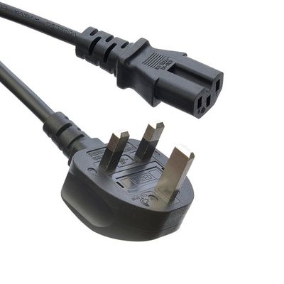 Network SDK UK BS Standard C5 C19 Connector 3 Pin Line Lead Strip Draadstroomkabel 3 Prong Ac kabel Voeding IEC kabel Zwart