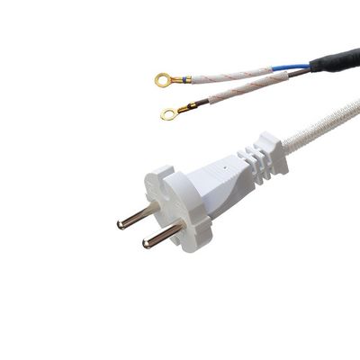 CEE 16A Elektrische ijzeren katoenkabel VDE Zwart Wit Ac-stroomkabel Stoomhuishoudelijk apparaat H03RT-F 3x42/0.15mm Mannelijk eindtype