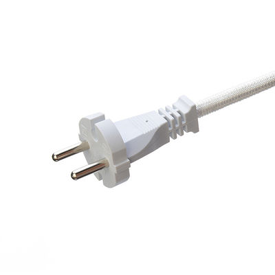 CEE 16A Elektrische ijzeren katoenkabel VDE Zwart Wit Ac-stroomkabel Stoomhuishoudelijk apparaat H03RT-F 3x42/0.15mm Mannelijk eindtype
