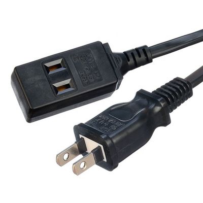 Stromkabelverlengingskabels 2pin JET Plug met 3 stopcontacten voor elektrische deken 125V Netwerk N/A Vrouwelijke stopcontact JET 3 waysocket