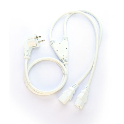 Gecertificeerde SNI 2 Pin Met Aarde Contact Schuko Plug naar 2XC13 Vrouwelijke Y Type Splitter Power Cord SNI Extension Cord 250V/16A