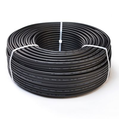 1x4mm2 XLPE Halogeenvrije zonne-DC-stroomkabel voor fotovoltaïsche panelen TUV goedgekeurd Klasse 5 Flexibel geblokkeerd koper Lengte 100M/1 rol