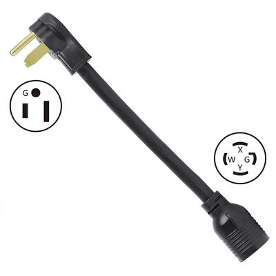 Blauw NEMA 6-50P naar Vrouwelijk NEMA L14-30R RV-verlengsnoer voor lasser Plug to 4 Prong Locking Socket Adapter Output 250V