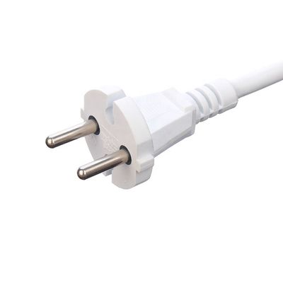 Witte 2 pin huishoudelijke apparaten stroomtoevoer kabel Direct 1.5M Lengte of aangepast VDE 10A Plug stroomkabels Verlengkabels