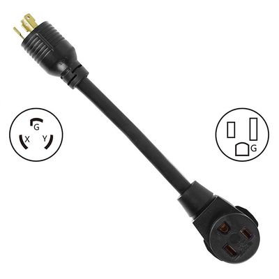 PVC Jacket NEMA L6-30P tot 6-50R Connector 30Amp tot 50Amp STW 10AWG 250V 1.5FT Power Cord Adapter voor Lasser Dryer EV Charger