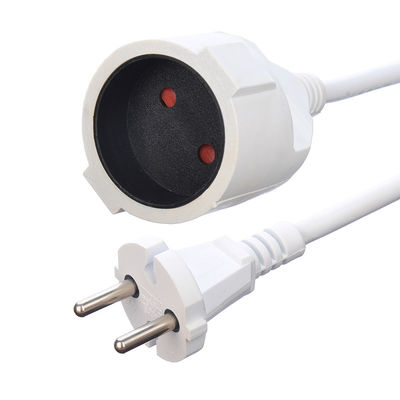 Korea KC Standard 2 Pin Isolatie Bescherming Extension Cord met Aarde Aarding Kabel Specificatie H05VV-F/H05RN-F 3x0.75-1.5MM2