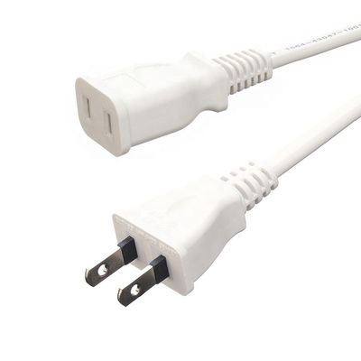 Witte stroomkabels Verlengkabels JET 2 pin Vrouwelijke aansluiting 1.5M Lengte Japan PSE Standard 2Pin Waterdicht voor laptop