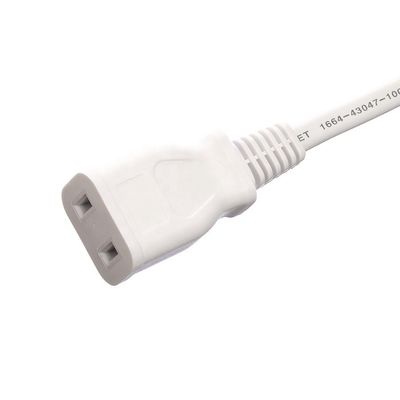 Witte stroomkabels Verlengkabels JET 2 pin Vrouwelijke aansluiting 1.5M Lengte Japan PSE Standard 2Pin Waterdicht voor laptop