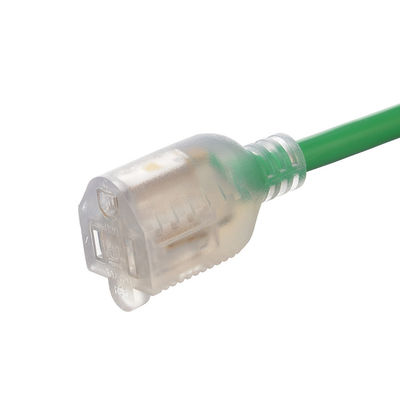 ETL 12/3 AWG Op maat gemaakte pure koperen verlengsnoer met licht voor Yard Festival PVC jasmateriaal en NEMA vrouwelijk eindtype