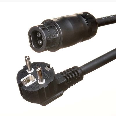 Op maat gemaakte lengte Schuko-verlengkabel met rubberisolatiemateriaal en BC05-aansluiting IP68 voor model micro-omvormer