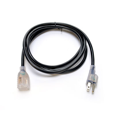 25 ft zware buitenverlengkabel met verlichte kant en flexibele koudbestendige 3-prongs elektrische kabel IP22 IP-niveau