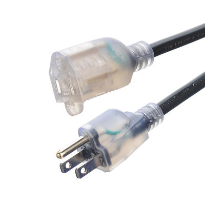 25 ft zware buitenverlengkabel met verlichte kant en flexibele koudbestendige 3-prongs elektrische kabel IP22 IP-niveau