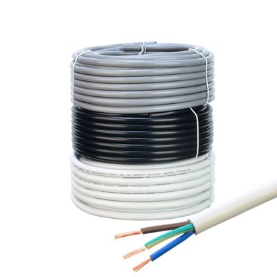 PVC geïsoleerde flexibele elektrische draad Multi Core Power Cable 3G4 4mm 3 Core VDE H05vv-f 300 500v met kopergeleider