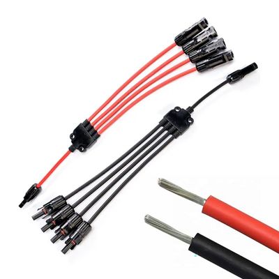 DC 1500V Nominale Spanning 4 tot 1 Power Cord Europe Plug 1 tot 4 Solar Panel Extension Cable voor Heavy Duty Solar Pv Connector