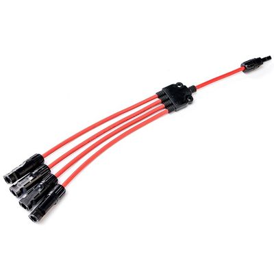 DC 1500V Nominale Spanning 4 tot 1 Power Cord Europe Plug 1 tot 4 Solar Panel Extension Cable voor Heavy Duty Solar Pv Connector